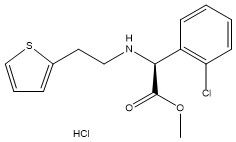 D-(+)-Methyl-alpha-(2-thienylethamino)(2-chlorophenyl)acetate hydrochloride